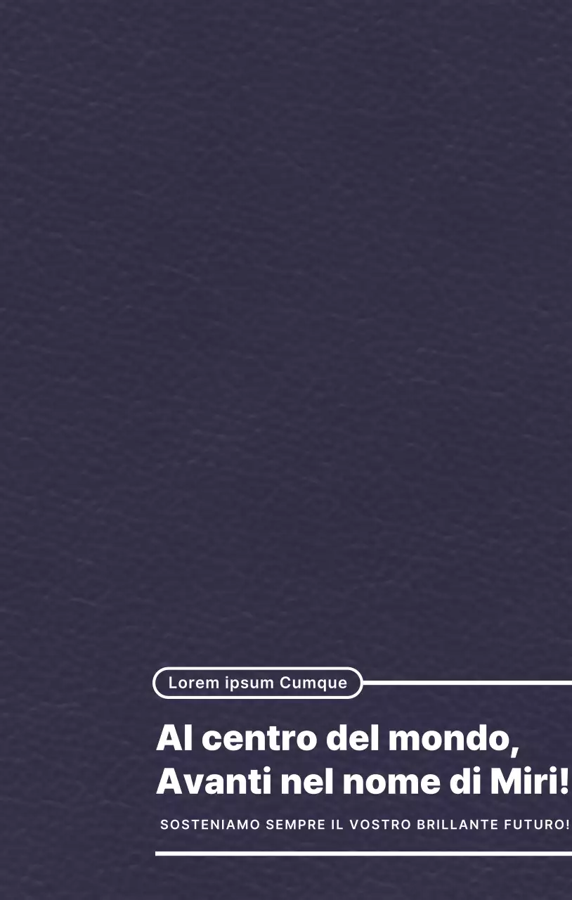 Evidenziare lo slogan dell'università con un semplice concetto di layout del testo