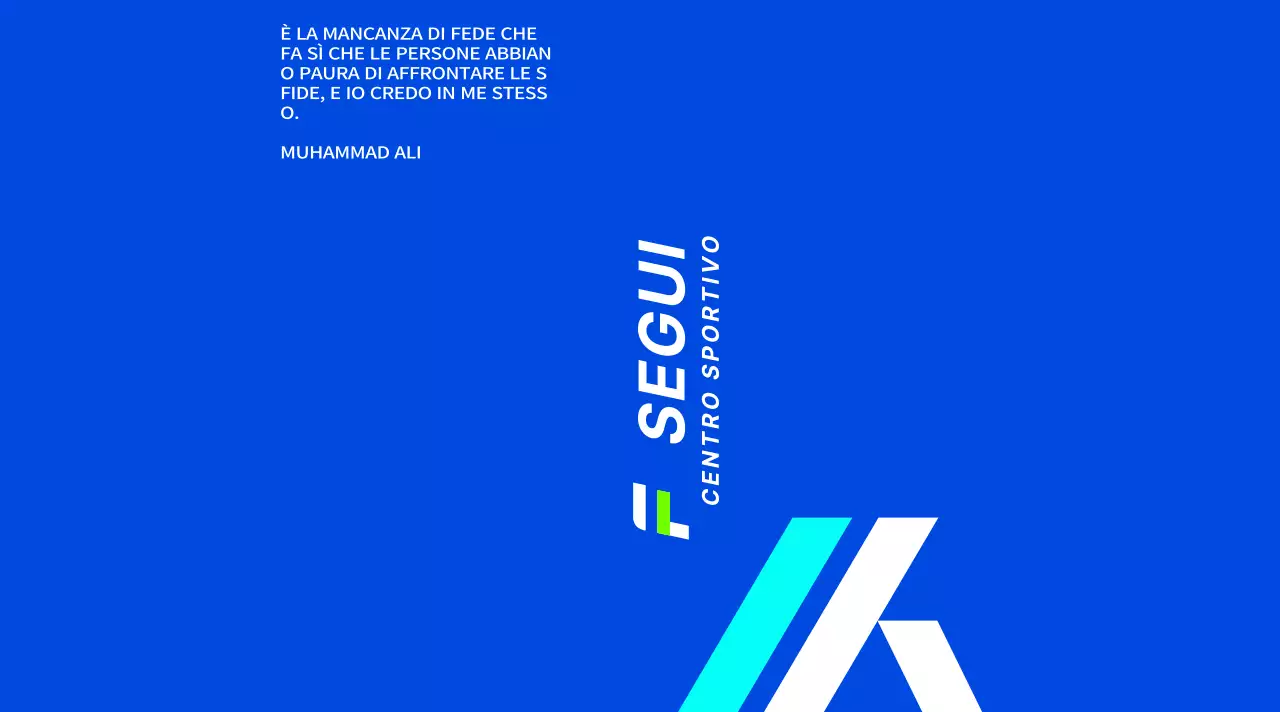 Design forte e accattivante con sfumature azzurre e blu