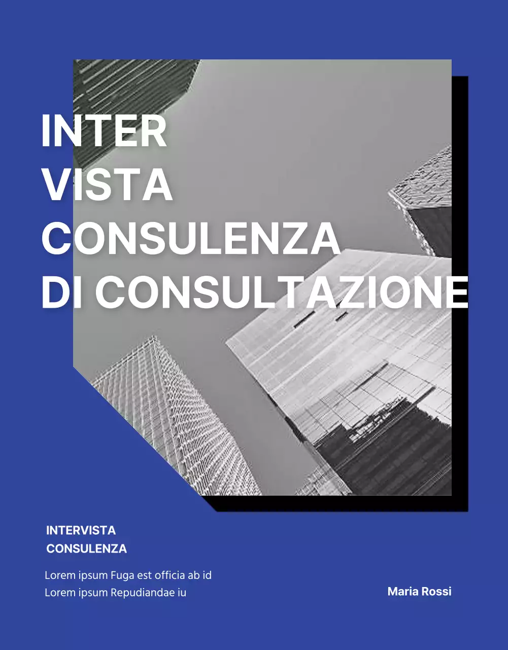 Pagina dettagliata di Blue and Monotone Job Interview Consultancy