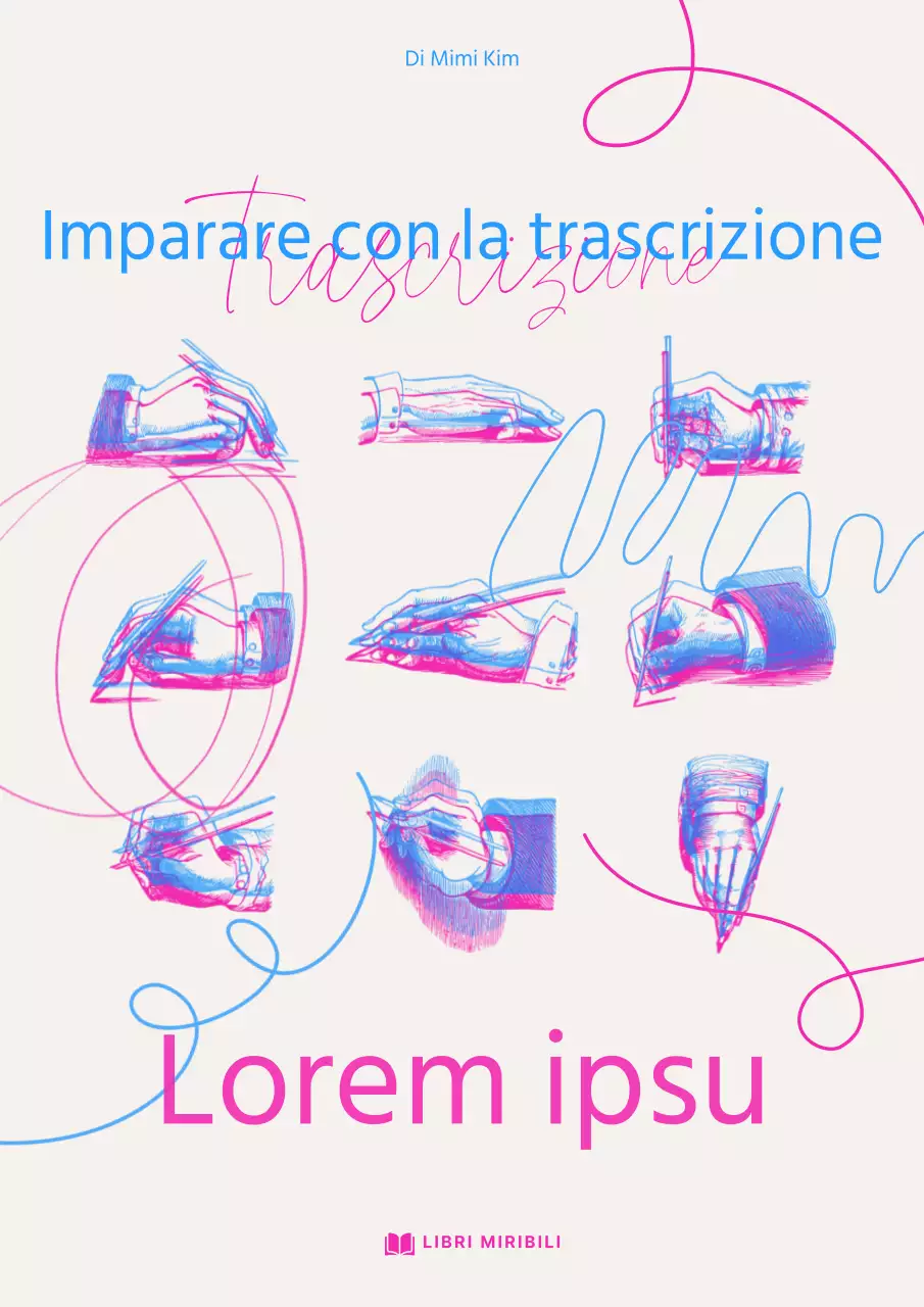 Copertine disegnate a mano in colori neon
