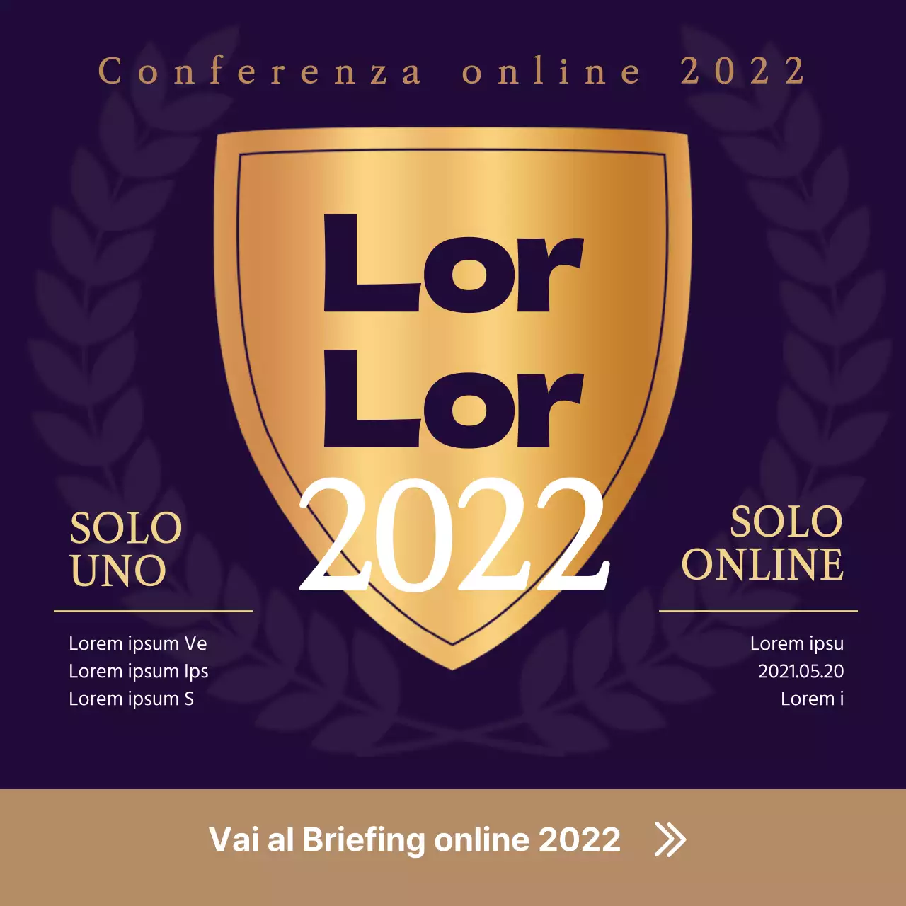 Un lussuoso tema di formazione per eCourse con colori viola e oro