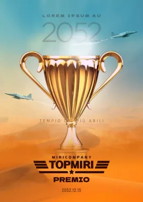 Cerimonia di premiazione dei dipendenti di fine anno in giallo e azzurro