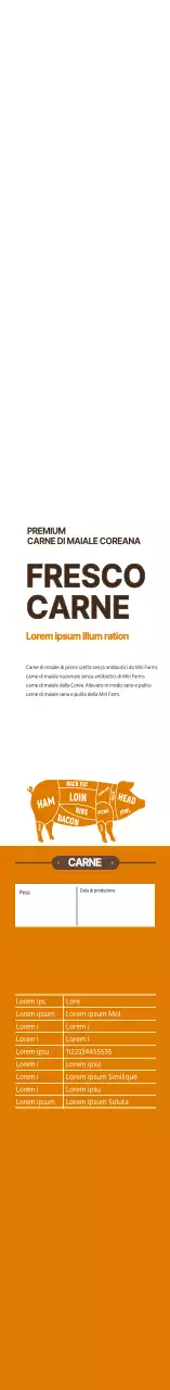 filetto di maiale all'arancia icona semplice