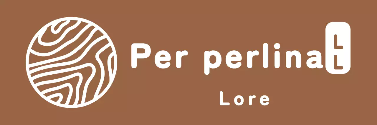 Logo semplice e moderno con simbolo delle venature del legno in marrone e bianco Per il personale e le esperienze di falegnameria