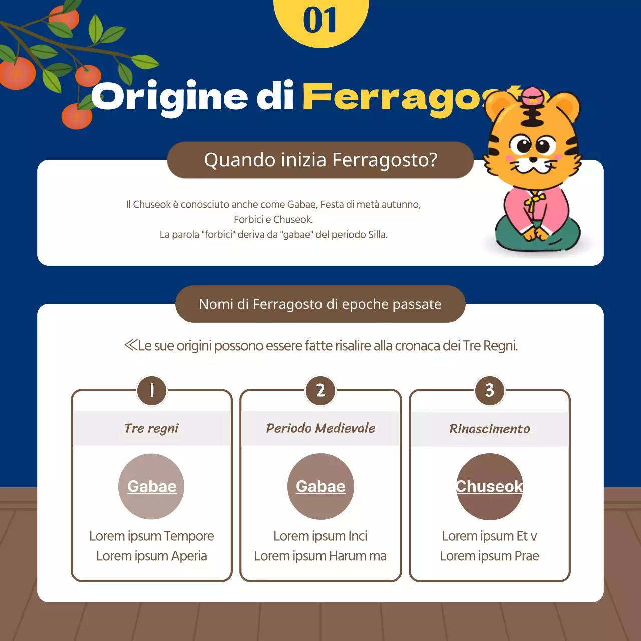 Un'inaspettata storia di Chuseok con un simpatico concetto di illustrazione in blu navy e marrone