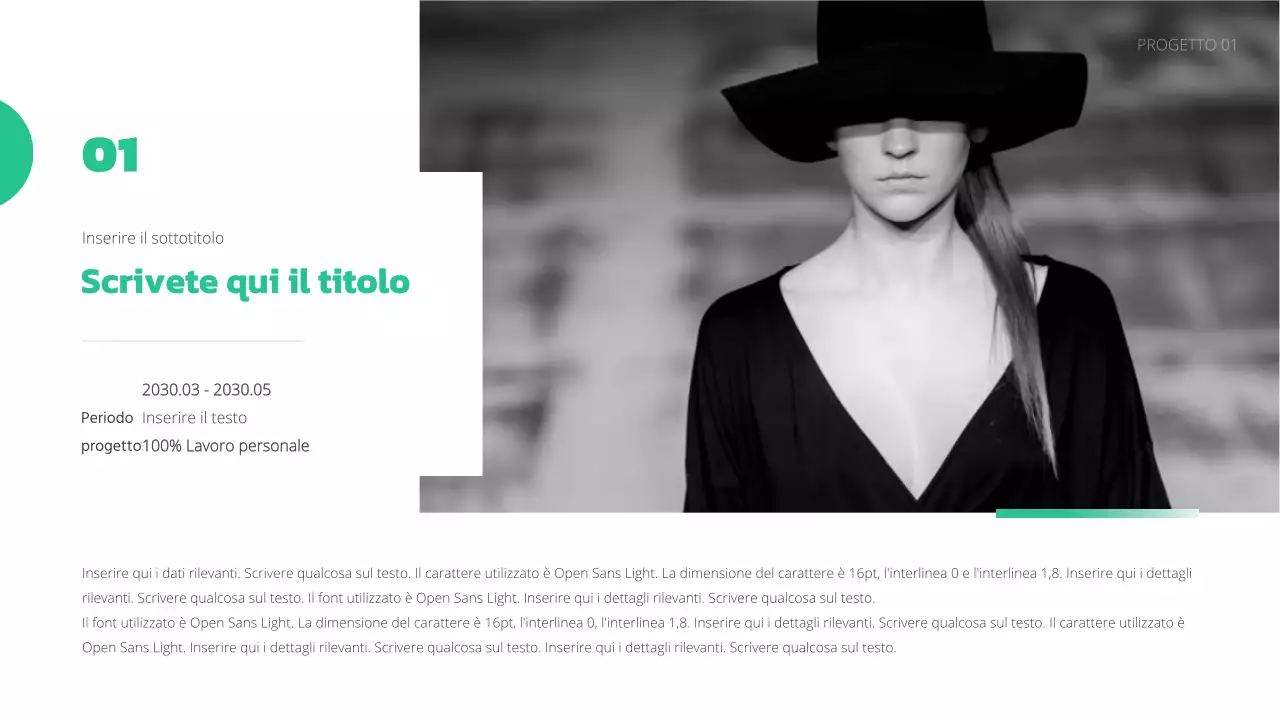 Un semplice portfolio di design in verde