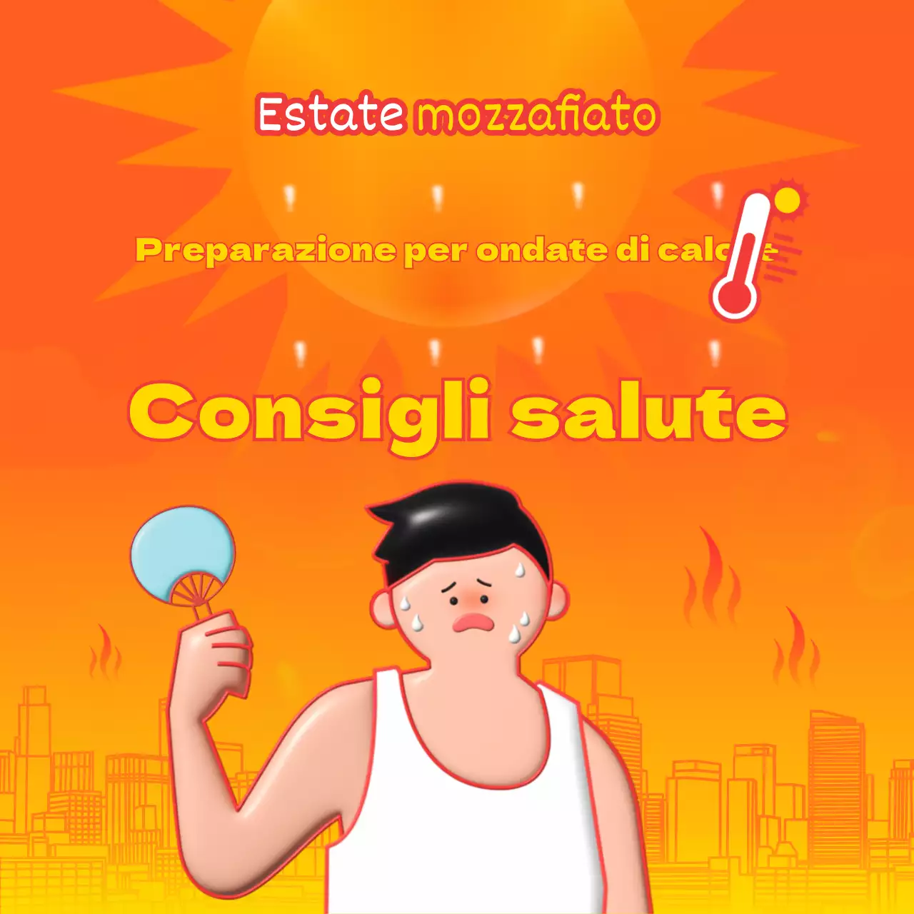 L'arancione e il blu delle ondate di calore estive Come affrontare il caldo Consigli di salute preventivi spiegati