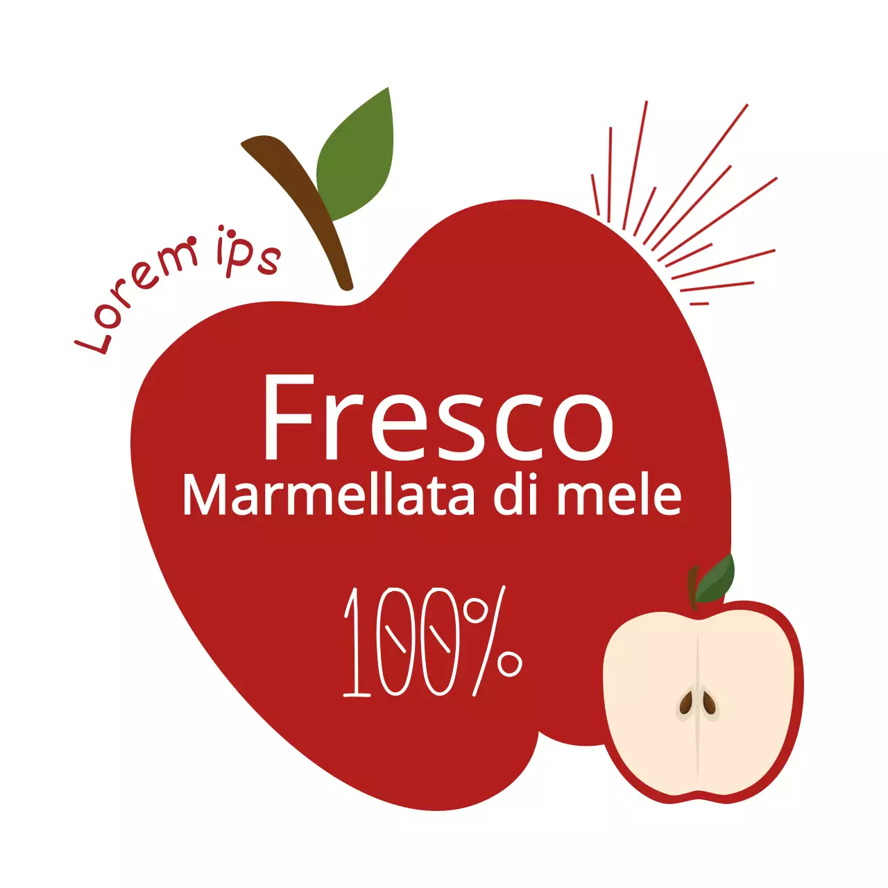 Etichette per la marmellata di mele