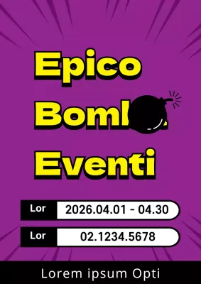 Promuovere un evento di vendita semplice con accenti viola