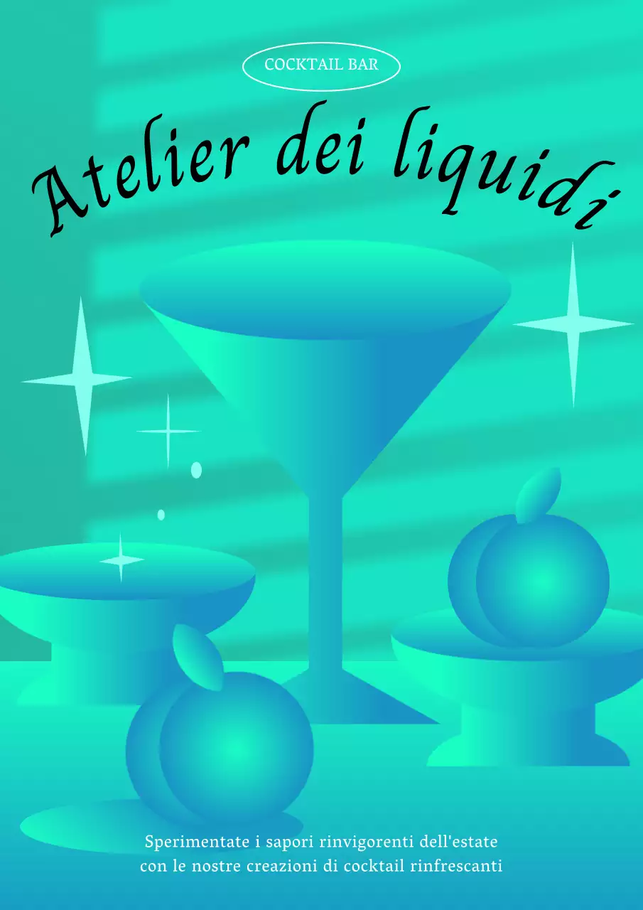 Promuovere un concept cocktail bar a sfumature color menta
