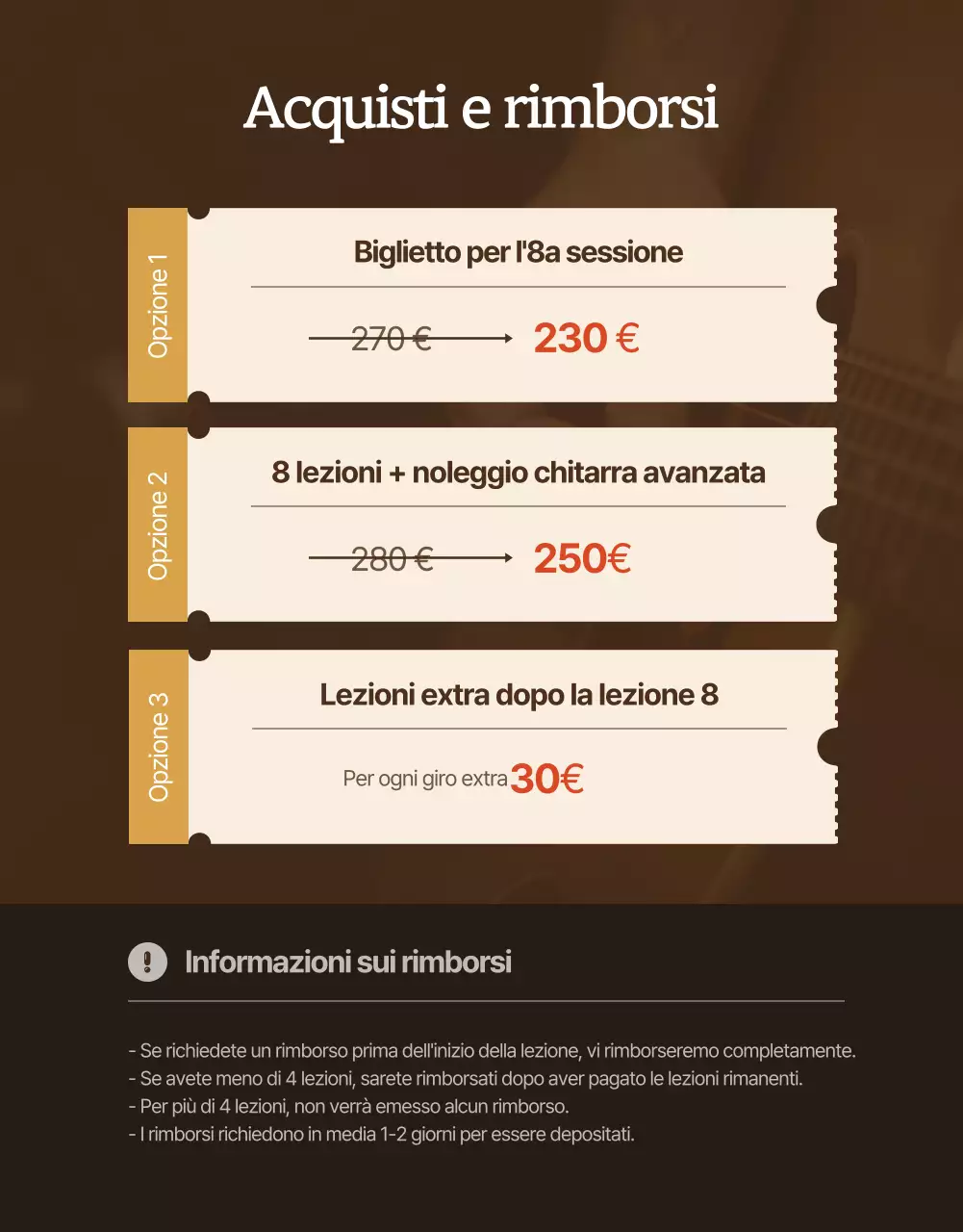 Imparare a suonare lezioni di chitarra intere, morbide ed emozionali