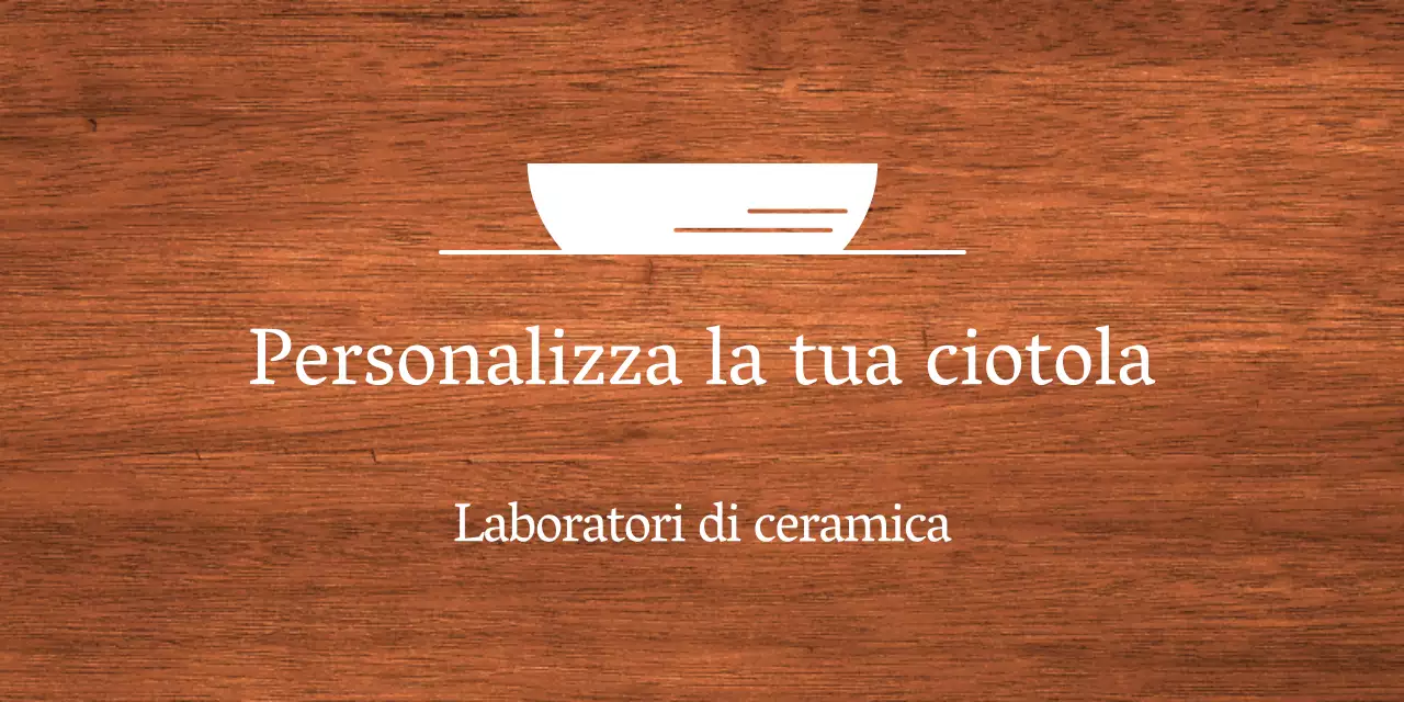 Un semplice cartello di officina con testo bianco e un'illustrazione di una ciotola