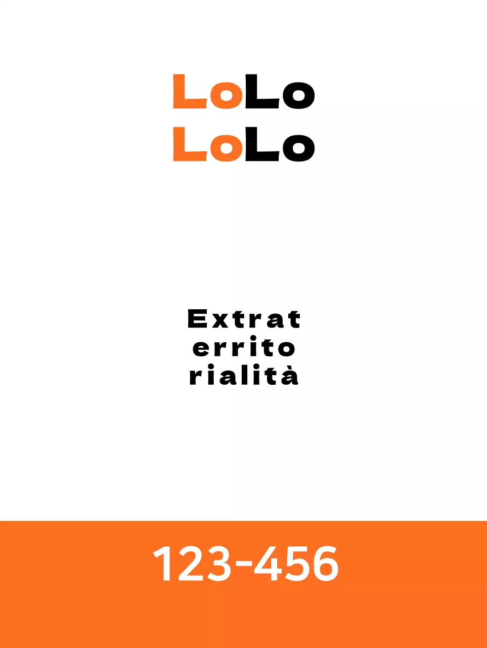 Banner semplice in bianco e arancione