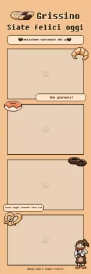 Pixel Bread Concept Portafoto a quattro tagli in marrone