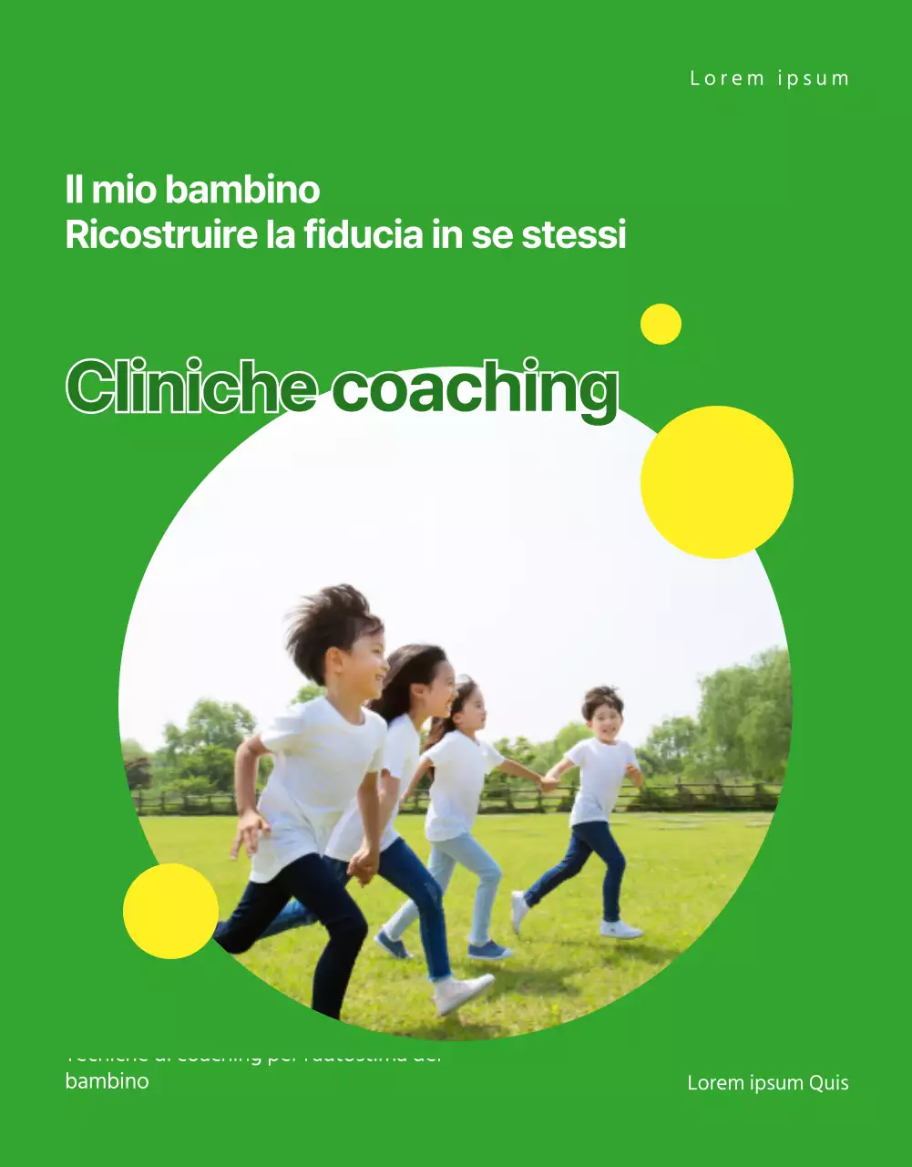 Immagini luminose dei nostri figli Clinica di coaching per il rafforzamento della fiducia in se stessi