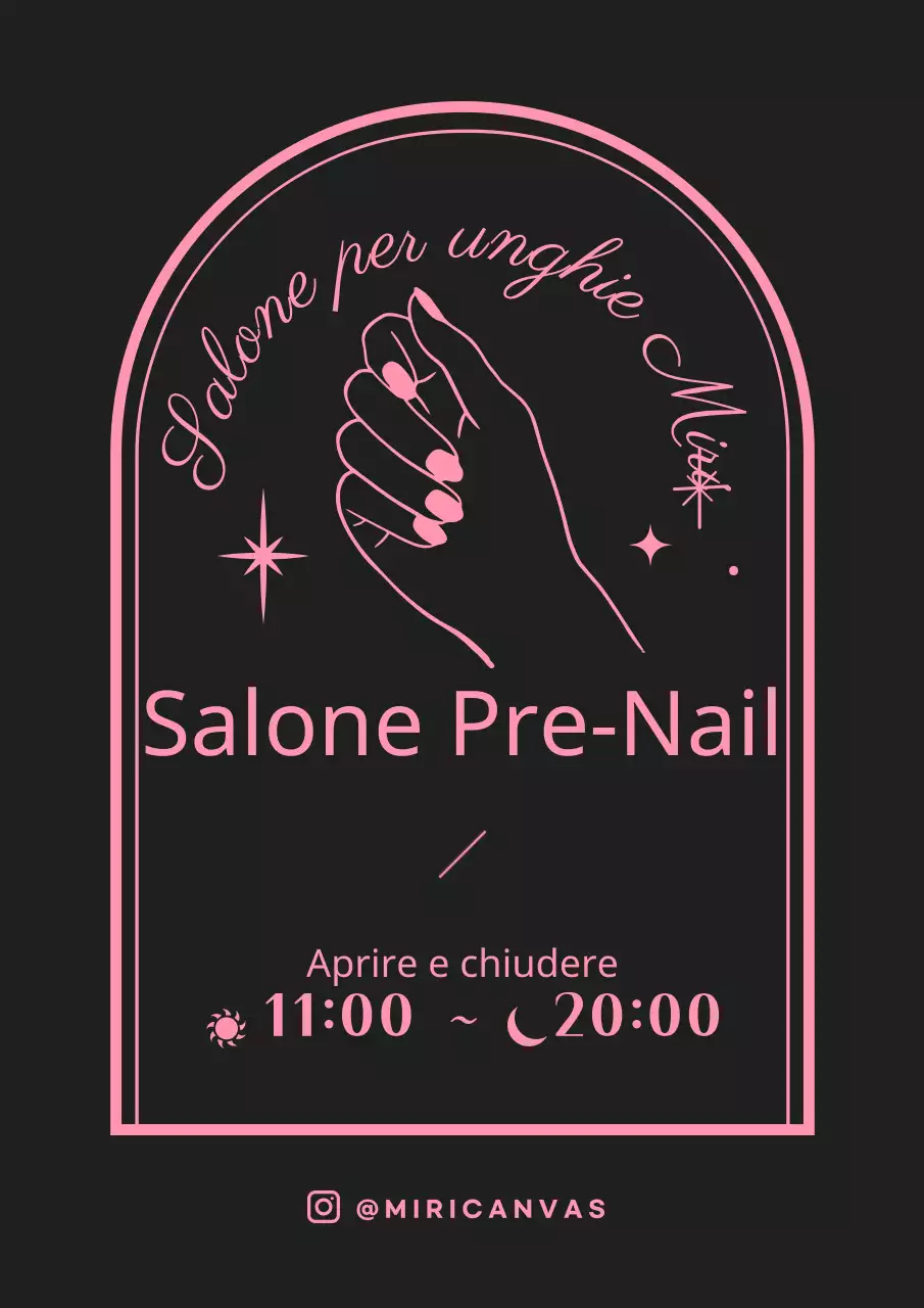 Cornice sentimentale nera e rosa per informazioni sul salone