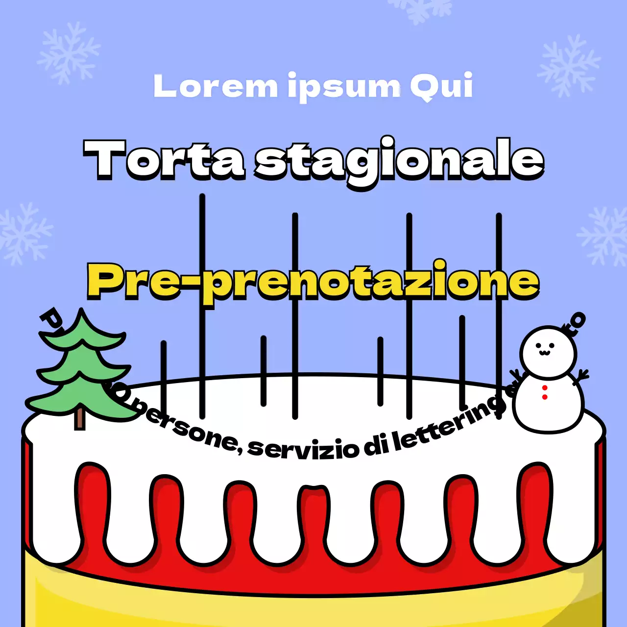 Guida all'illustrazione di torte natalizie per la prenotazione in panetteria
