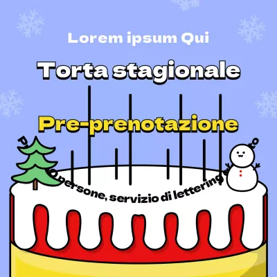 Guida all'illustrazione di torte natalizie per la prenotazione in panetteria