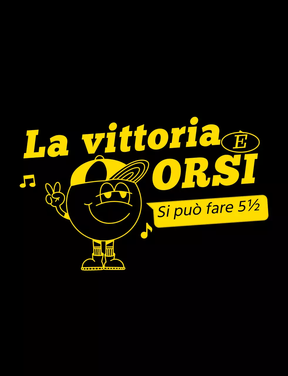 Linea dell'anca illustrazione numero posteriore concetto scuola gruppo maglietta in giallo