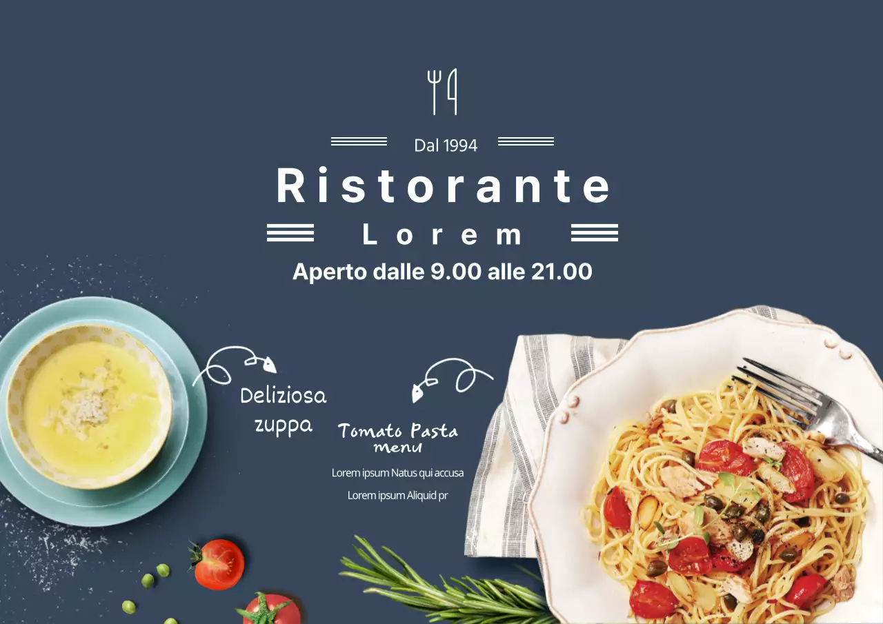 Pasta dello chef italiano