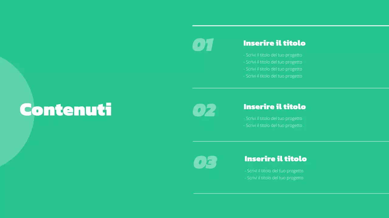 Un semplice portfolio di design in verde