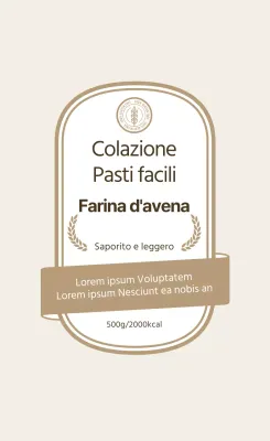 Etichetta beige vintage color avena