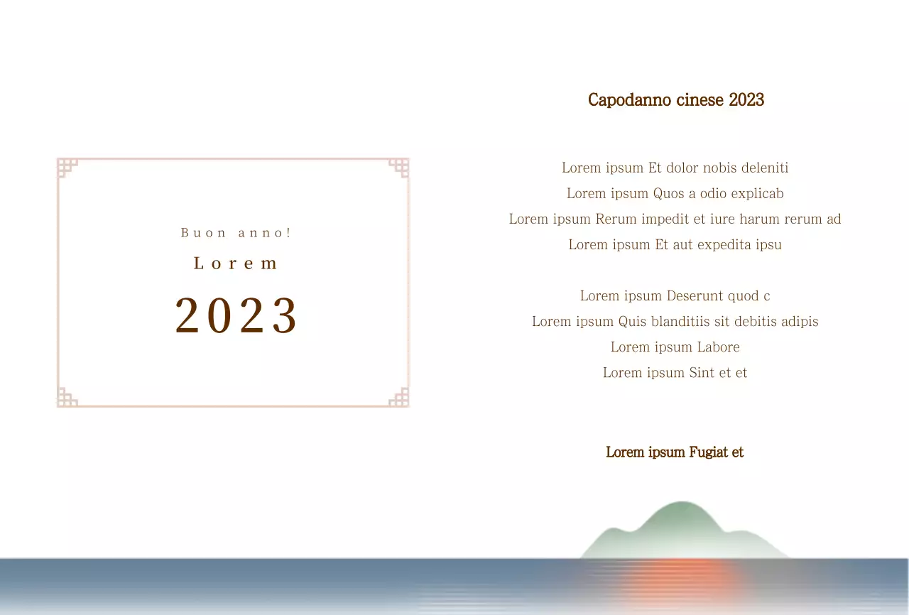 Biglietto di auguri con illustrazione dell'alba calda