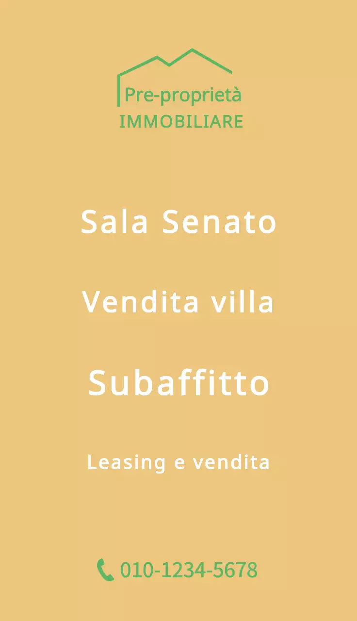 Illustrazione di linee verdi e pulite per promuovere il settore immobiliare