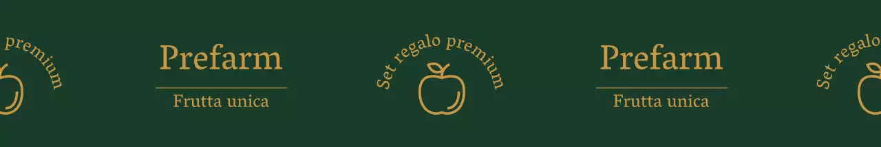 Modello di logo di fattoria in stile semplice in verde scuro e ocra