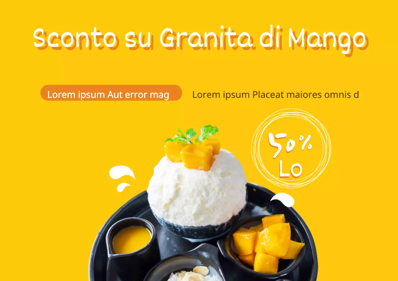 Sconto sull'acqua di mango