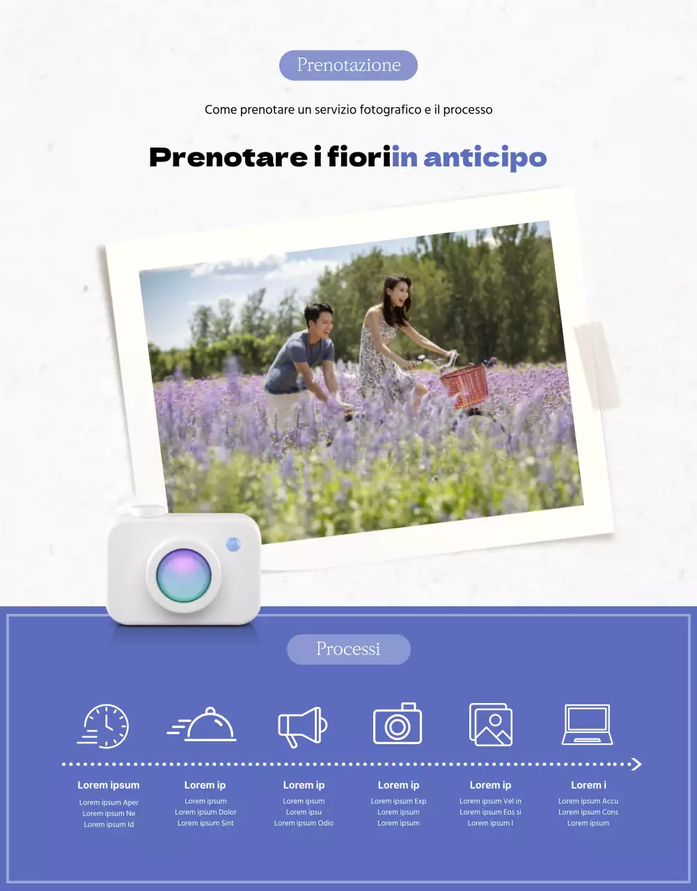 Dettagli di scatto per la combinazione viola e bianca