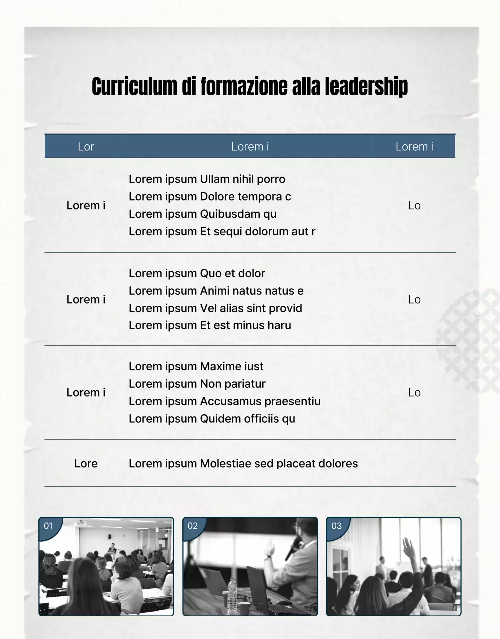 Guida alla formazione della leadership blu e grigia