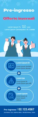 Blu Rosso Inverno Illustrazione Ammissioni Promozione scolastica