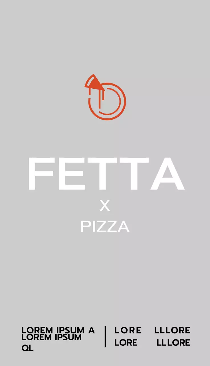 Promuovere una pizzeria con una semplice illustrazione con accenti rossi