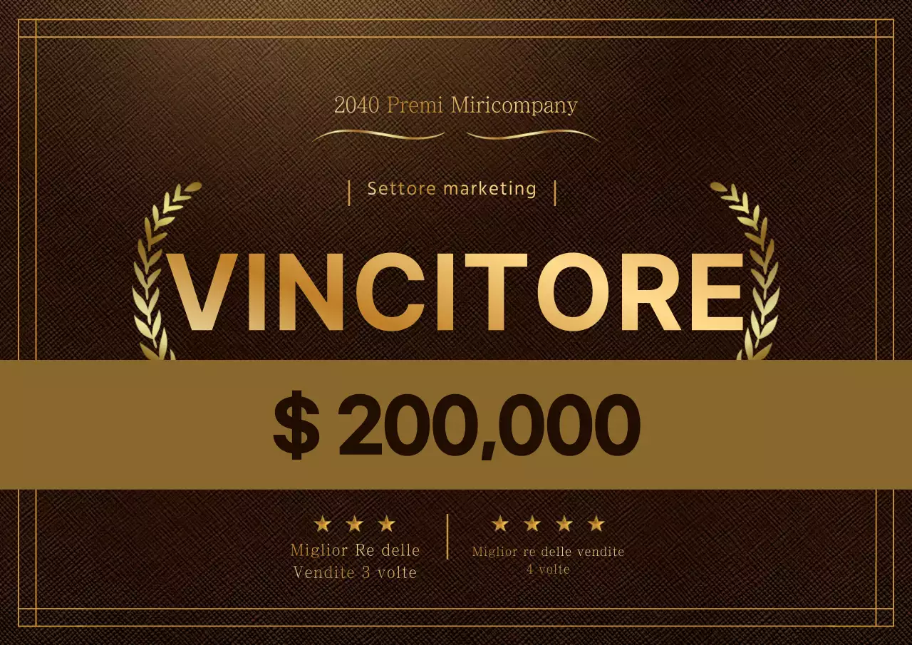 Oro Premio di concetto lussuoso Disegno su cartoncino