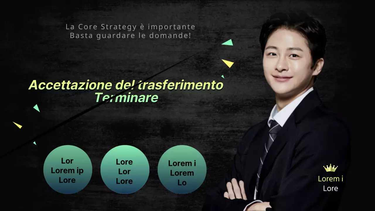 sfondo nero verde lime gradiente trasferimento titolo di laurea YouTube thumbnail banner con modello maschile