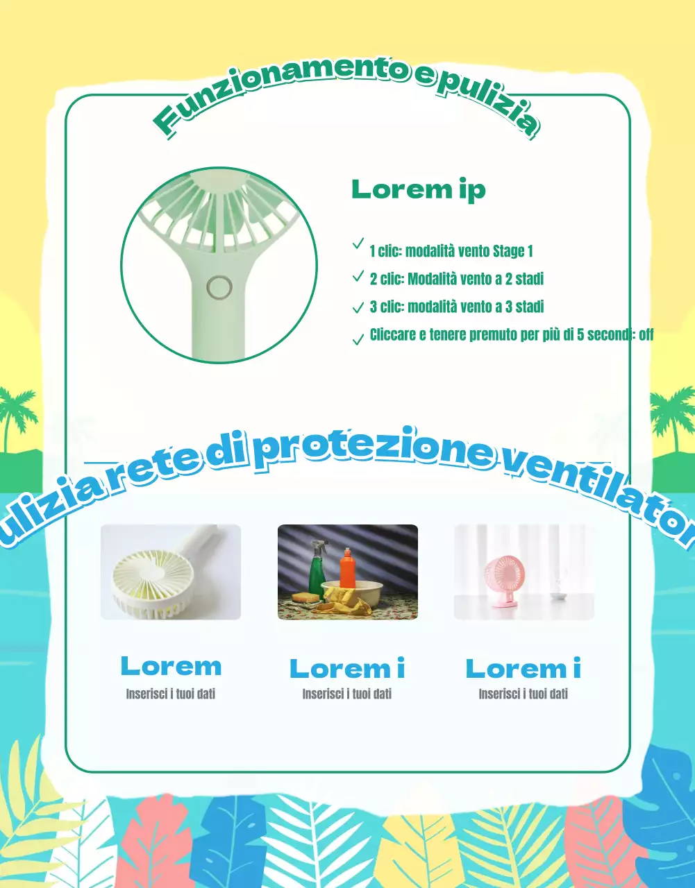 Come utilizzare il mini-ventilatore estivo verde-blu per il massimo comfort