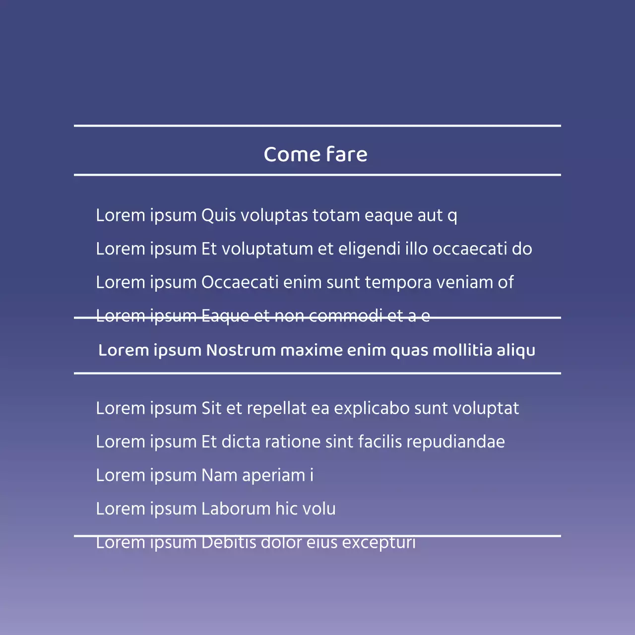 Uso del prodotto e ingredienti