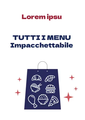 Illustrazione degli alimenti blu Poster trasparente impacchettabile