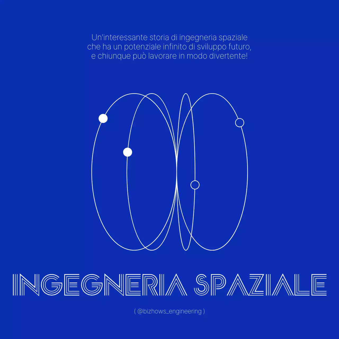 Concetto ingegneristico semplice e pulito in un nitido blu marino e bianco