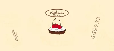 Promuovere e informare le caffetterie con un logo emozionale in marrone rossiccio e giallo pallido