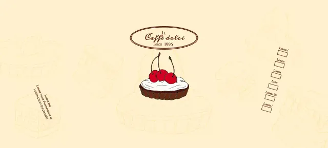 Promuovere e informare le caffetterie con un logo emozionale in marrone rossiccio e giallo pallido