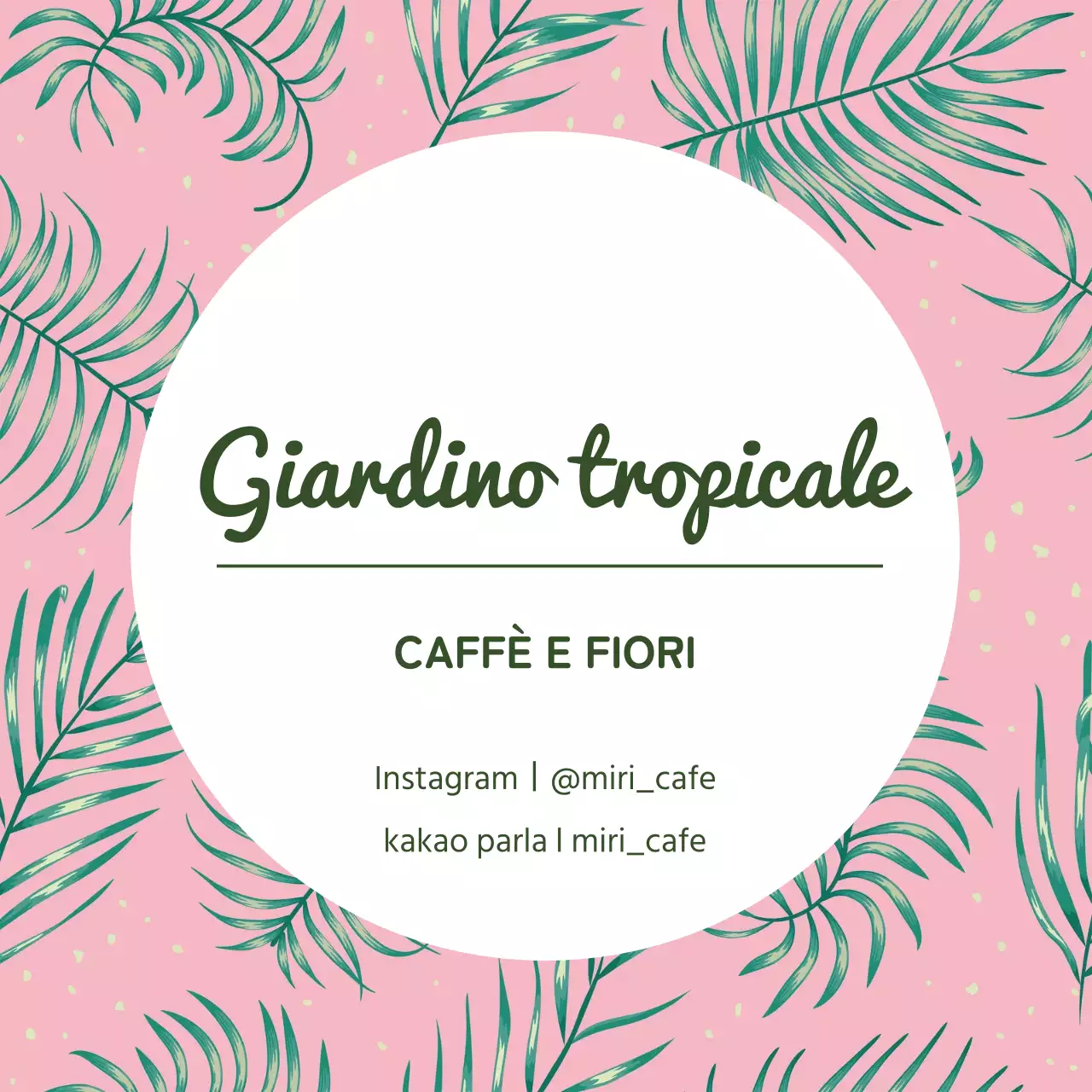 Promuovere un caffè a fantasia tropicale rosa