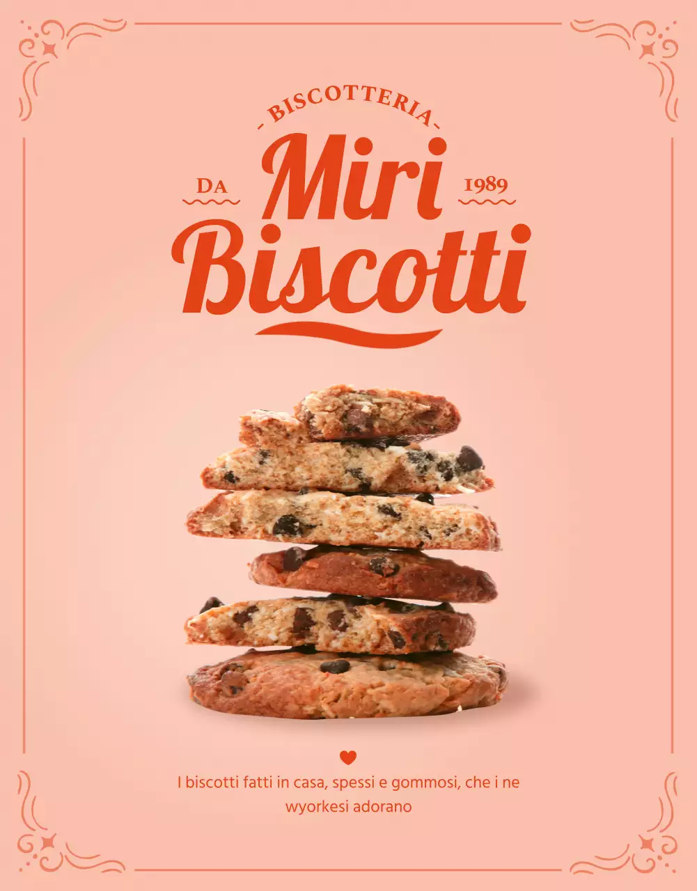 Ordinare biscotti rosa e rossi