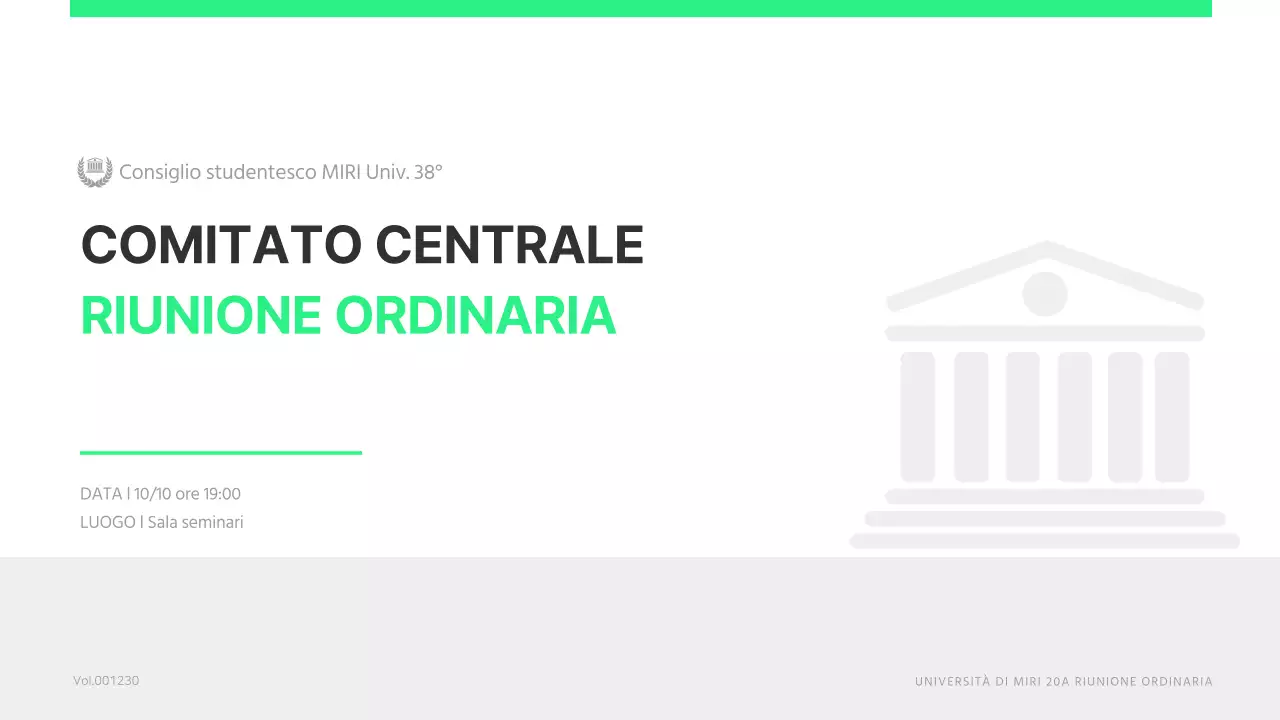 Una semplice riunione del consiglio studentesco in verde lime