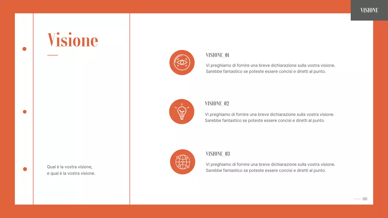 Un portfolio semplice e organizzato per uno studente universitario in arancione