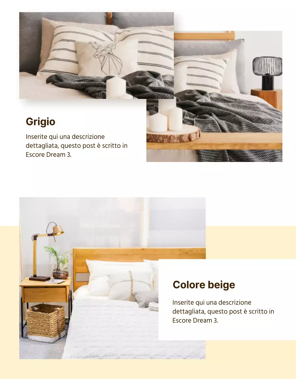 Pagina dei dettagli dell'evento giallo primaverile