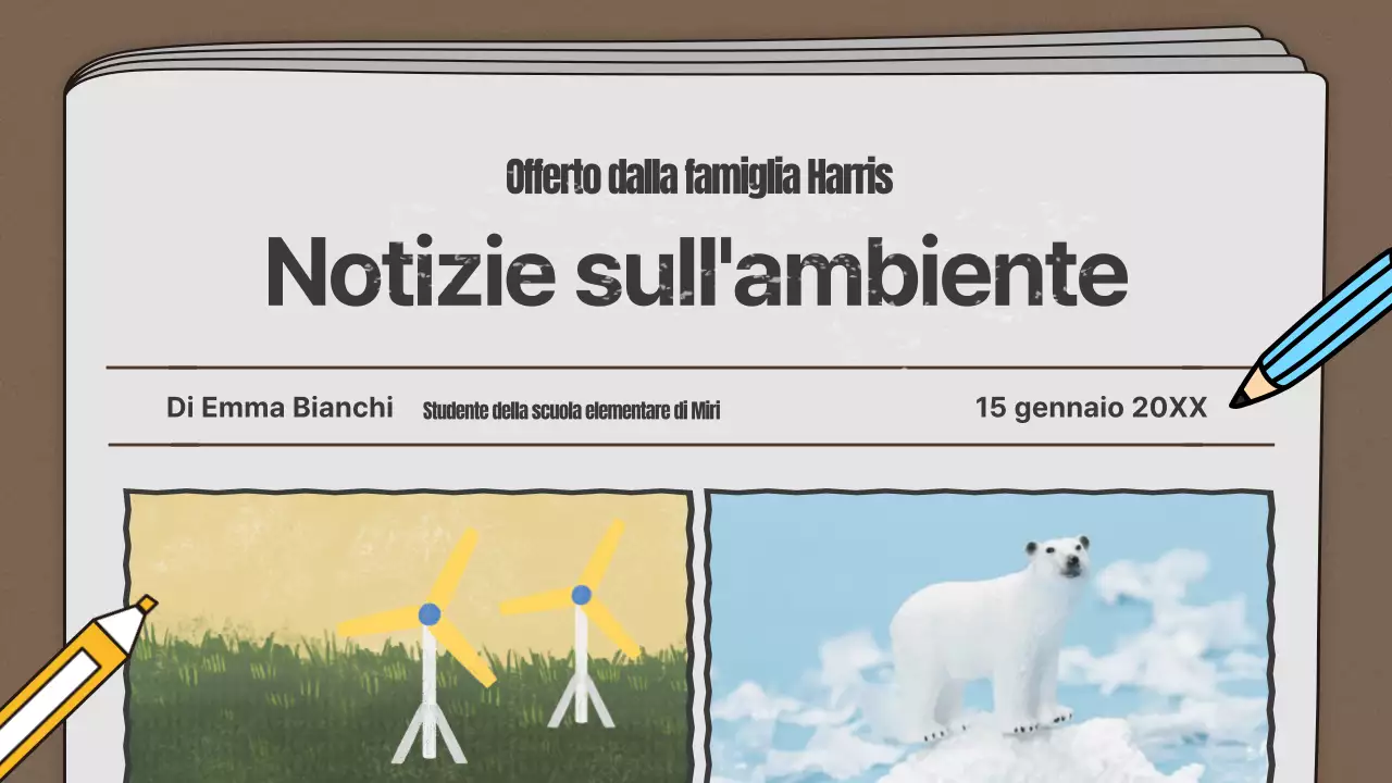 Giornale ambientale della famiglia della scuola elementare