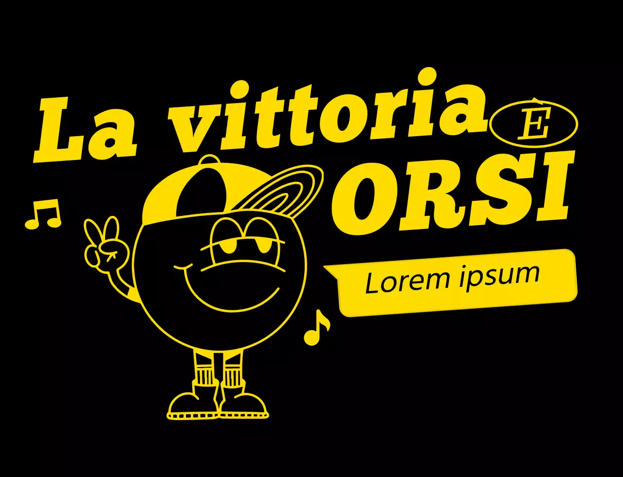 Linea dell'anca illustrazione numero posteriore concetto scuola gruppo maglietta in giallo