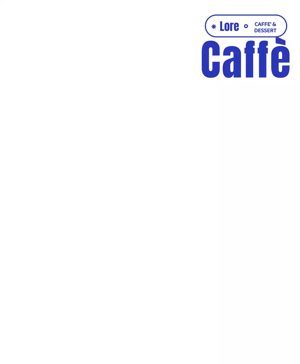 Blu navy e bianco tazza carino carattere caffè stile negozio logo